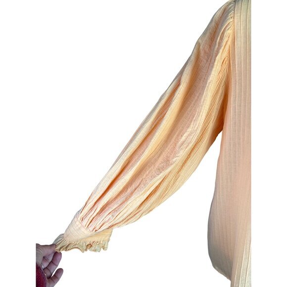 Antik Batik Yvonne Blouse Large Top Mango Victorian-inspired Puffy Sleeves Ruffl - Picture 5 of 13